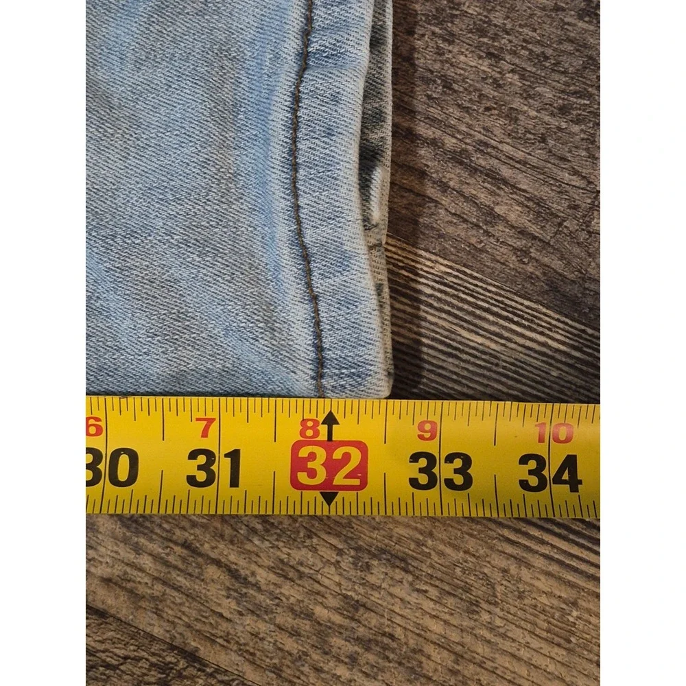 Wrangler Retro High Rise Slim Boot Jeans Mens 29x34 Light Wash Stretch Denim